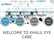 Tablet Screenshot of khalileyecare.net